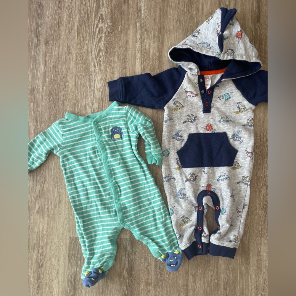 Baby Boys Hooded Jumpsuit and Pajama